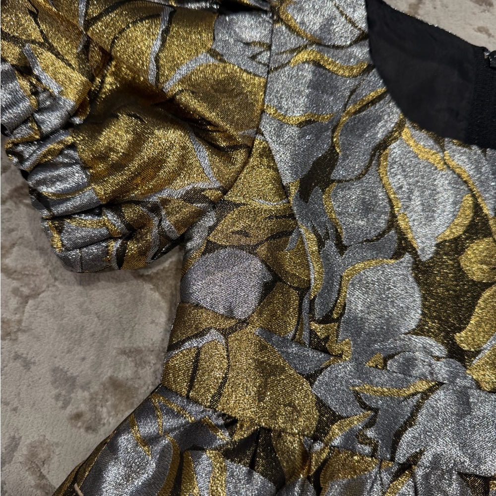 Lilly Pulitzer Metallic Priyanka  Patterned luxurious  Dress⭐️ - Picture 7 of 16